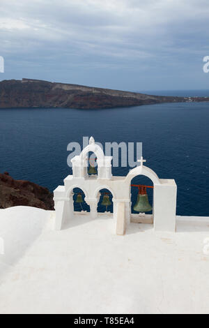 Pueblo de Oia, Isla de Santorini, Grecia Foto Stock