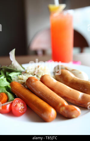 Cocktail fritto salsicce Foto Stock