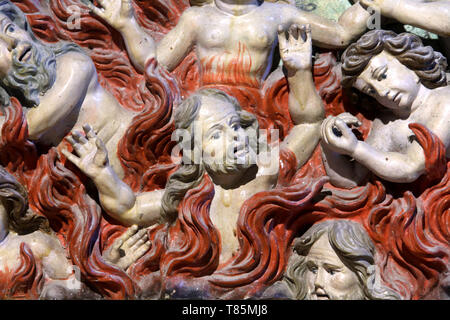 Le dernier Jugement. Eglise Notre Dame de la Gorge. Les Contamines-Montjoie. Foto Stock