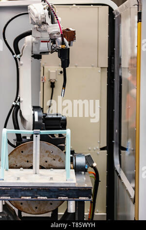 Robot sistema di saldatura Foto Stock
