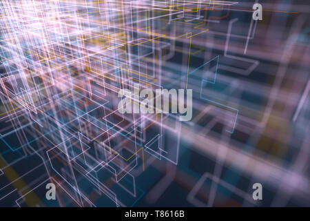 Configurazione astratta, illustrazione Foto Stock