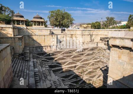 India Rajasthan, Bundi, Dhabhai Ka Kund stepwell Foto Stock