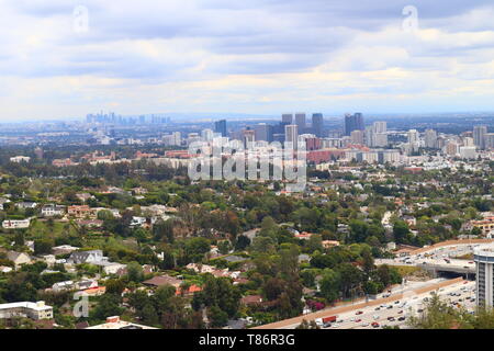 Vista del Centro Getty Museum di Los Angeles Foto Stock
