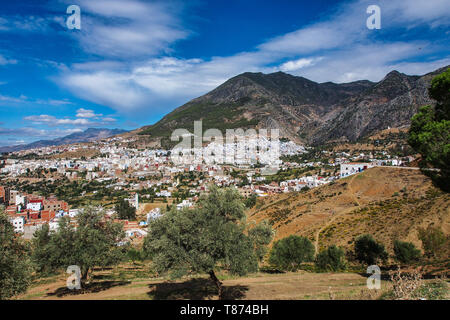 Medina di Chefchaouen, Marocco. Chefchaouen o Chaouen è una città nel nord-ovest del Marocco. È il capoluogo della provincia dello stesso nome, e è n Foto Stock