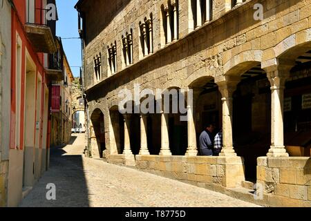 In Spagna, in Catalogna, Pirenei catalani, Garrotxa distretto, Besalu, egli medievale città di Besalu, Casa Llaudes Foto Stock