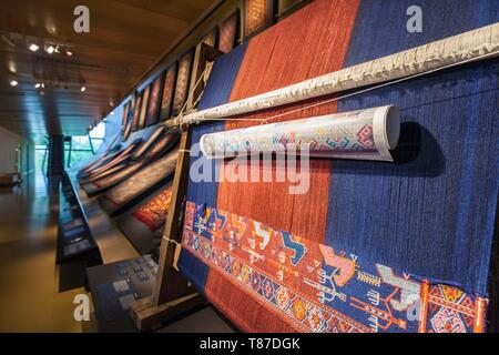 Azerbaigian, Baku, Bulvar promenade, museo di tappeti, interno Foto Stock