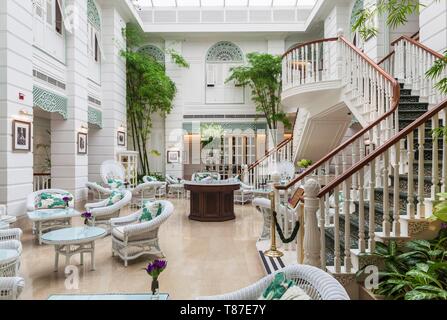 Thailandia, Bangkok, Riverside Area, il Mandarin Oriental Hotel, autore del parafango interno, Foto Stock