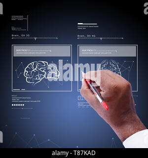 Cervello umano il concetto di sviluppo Foto Stock