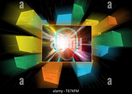 Cervello umano il concetto di sviluppo Foto Stock