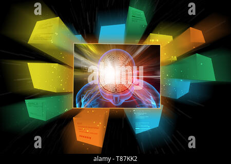 Cervello umano il concetto di sviluppo Foto Stock