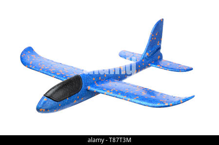 Schiuma blu glider piano isolato su bianco Foto Stock