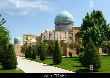 Mausoleo sul Hazrati Imam complesso moschea principale di Tashkent, Uzbekistan. Foto Stock