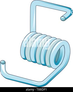 Molla ammortizzatore, icona di stile cartoon Illustrazione Vettoriale