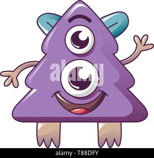 Violetta immaginario icona monster, stile cartoon Illustrazione Vettoriale