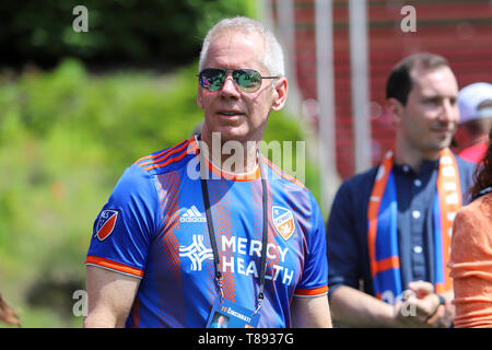 Cincinnati, Ohio, Stati Uniti d'America. 11 Maggio, 2019. FC Cincinnati proprietario Carl H. Lindner III dopo FC Cincinnati la sconfitta della Montreal impatto a Nippert Stadium di Cincinnati, Ohio. Kevin Schultz/CSM/Alamy Live News Foto Stock