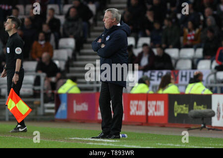 Sunderland, Regno Unito. 11 maggio 2019. Portsmouth manager Kenny Jackett durante la scommessa del Cielo lega 1 corrispondenza tra Sunderland e Portsmouth presso lo stadio di luce, Sunderland sabato 11 maggio 2019. (Credit: Steven Hadlow | MI News & Sport Ltd) solo uso editoriale, è richiesta una licenza per uso commerciale. Nessun uso in scommesse, giochi o un singolo giocatore/club/league pubblicazioni. La fotografia può essere utilizzata solo per il giornale e/o rivista scopi editoriali. Foto Stock