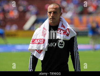 Cincinnati, Ohio, Stati Uniti d'America. 11 Maggio, 2019. Il portiere Evan Bush prima di una sequenza di lunghezza massima MLS partita di calcio tra FC Cincinnati e Montreal impatto a Nippert Stadium di Cincinnati, Ohio. Kevin Schultz/CSM/Alamy Live News Foto Stock