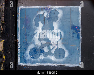 Regno Unito, Inghilterra, Londra, Stoke Newington graffiti Foto Stock