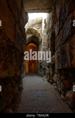 Western Wall Tunnel (tunnel Kotel), Città Vecchia di Gerusalemme, Israele. Foto Stock