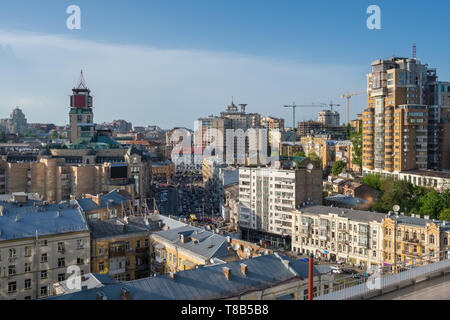 Vista aerea di Kiev in estate, Ucraina Foto Stock