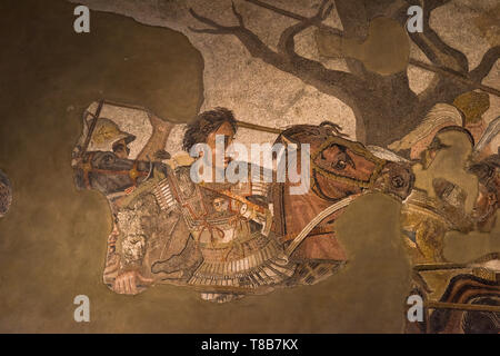 Alexander mosaico, Museo Archeologico Nazionale di Napoli, Italia Foto Stock