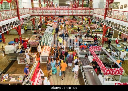 Francia Polinesia francese Isole della Società, isole Windward, Tahiti, Papeete, mercato Mapuru un Paraïta Foto Stock