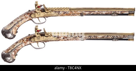 Piccole armi, pistole, flintlock pistola, Additional-Rights-Clearance-Info-Not-Available Foto Stock