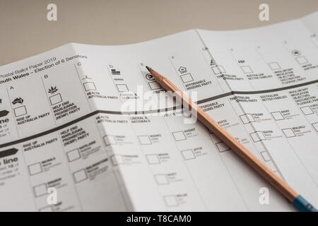 Voto postale per 2019 elezione australiana Foto Stock