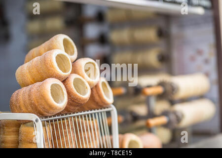 Trdelnik tradizionale ceca o slovacca dolce ungherese pasrtry laminato Foto Stock