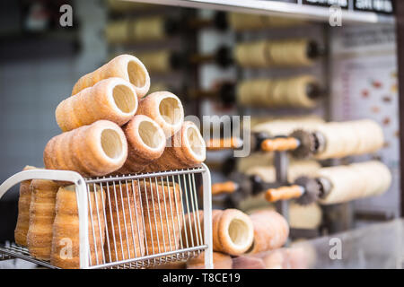 Trdelnik tradizionale ceca o slovacca dolce ungherese pasrtry laminato Foto Stock