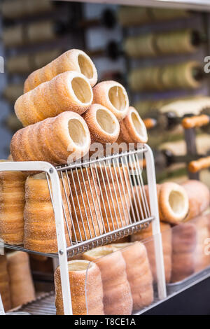 Trdelnik tradizionale ceca o slovacca dolce ungherese pasrtry laminato Foto Stock