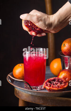 Succo di arance sanguigne Foto Stock