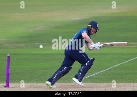 SOUTHAMPTON, Inghilterra. 11 MAGGIO 2019: Eoin Morgan di Inghilterra durante l'Inghilterra v Pakistan, 2 Royal London Insurance International Una giornata internazionale della partita di cricket. presso la ciotola Ageas Credito: Mitchell Gunn/ESPA-images/Alamy Live News Foto Stock