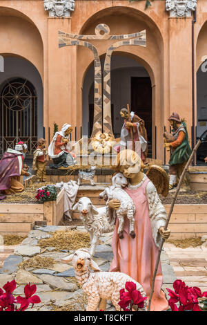 Display della natività a Sorrento, Italia Foto Stock
