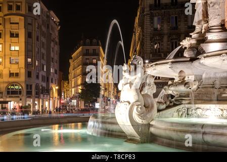 Lione, Place des giacobini Foto Stock