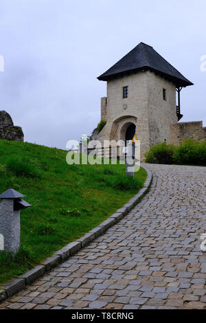 Zamek Bobolice Polonia Foto Stock