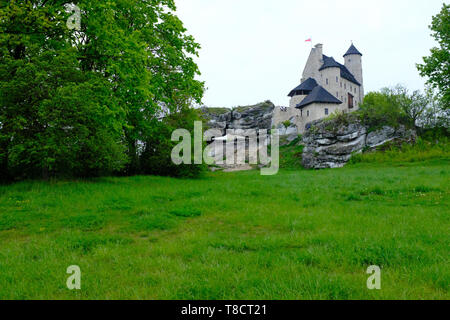 Zamek Bobolice Polonia Foto Stock