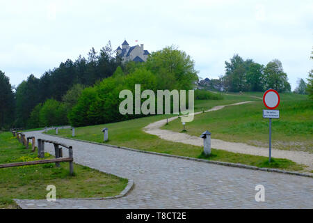 Zamek Bobolice Polonia Foto Stock