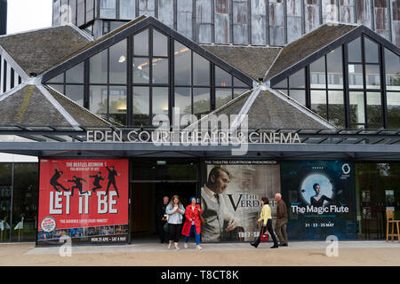 Esterno dell'Eden Court Theatre in Inverness sulla costa nord 500 scenic percorso nel nord della Scozia, Regno Unito Foto Stock