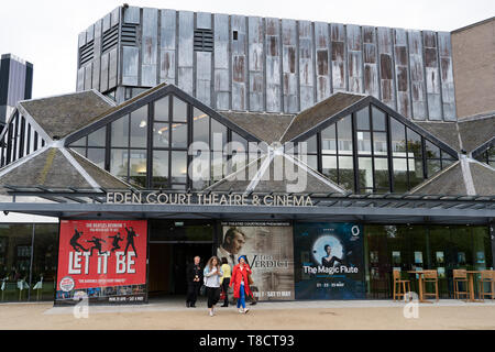 Esterno dell'Eden Court Theatre in Inverness sulla costa nord 500 scenic percorso nel nord della Scozia, Regno Unito Foto Stock