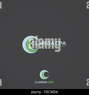 Lettere, C, lettera c logo - logo vettoriale - ridimensionabile per operazioni di editing semplici - AI, i file EPS Illustrazione Vettoriale