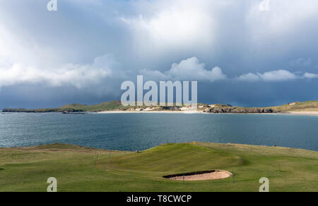 Durness Golf Course a Balnakeil Bay in Durness sulla costa nord 500 scenic percorso nel nord della Scozia, Regno Unito Foto Stock