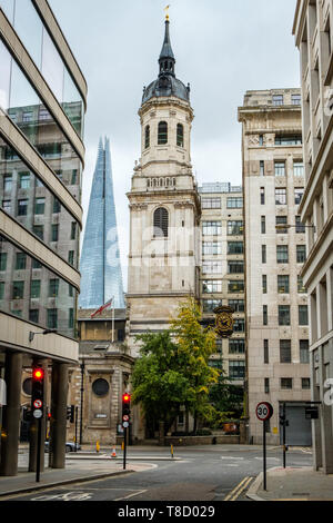 La parrocchia e la Chiesa del pellegrinaggio di San Magno il martire, Lower Thames Street, Londra Foto Stock