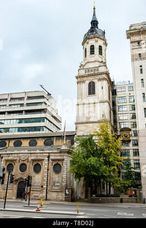 La parrocchia e la Chiesa del pellegrinaggio di San Magno il martire, Lower Thames Street, Londra Foto Stock