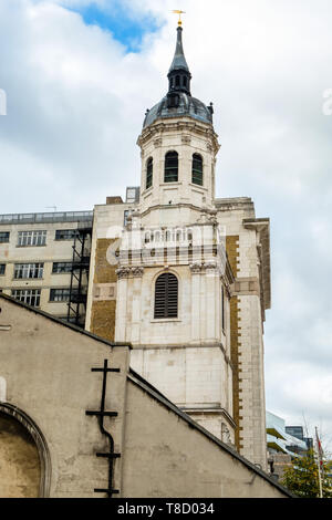 La parrocchia e la Chiesa del pellegrinaggio di San Magno il martire, Lower Thames Street, Londra Foto Stock