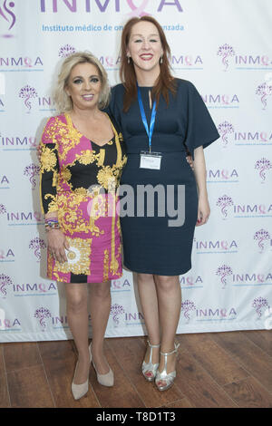 Carmen Borrego e Carlota Corredera assistere alla presentazione del primo centro Oncothermia presso l'istituto medico di oncologia avanzata di Madrid con: Carmen Borrego dove: Madrid, Spagna Quando: 11 Apr 2019 Credit: Oscar Gonzalez/WENN.com Foto Stock