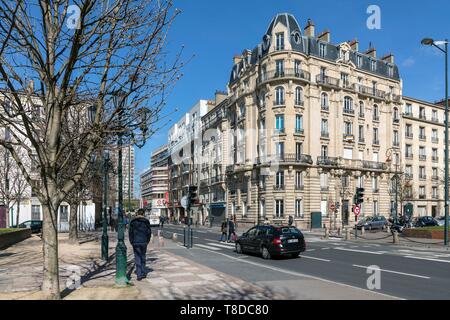 Francia, Hauts de Seine, Clichy, Rue Martre, AllÚe Gambeta Foto Stock