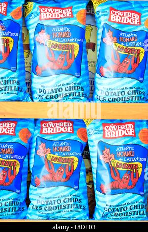 Canada, New Brunswick, Acadie, Westmorland County, Shediac (auto-proclamato Lobster Capitale del mondo), Atlantic Lobster Chips Foto Stock