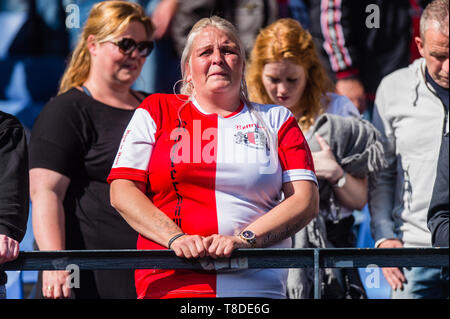 12 maggio 2019 a Rotterdam, Olanda Calcio Eredivisie olandese Feyenoord v ADO Den Haag Feyenoord sostenitore Foto Stock