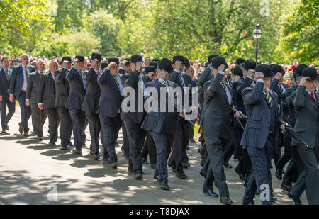 Hyde Park Londra, Regno Unito. Il 12 maggio 2019. La 95th cavalleria combinato di vecchi compagni di associazione parata annuale e del servizio avviene a Londra. Foto Stock